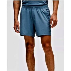 Lululemon Pace Breaker Linerless 5" Shorts Mens Medium Blue Athletic Gym Preppy